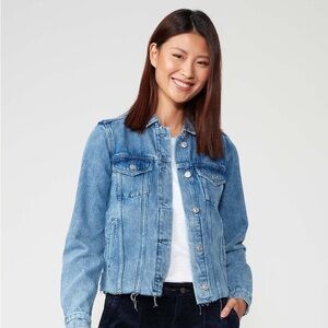 PAIGE frayed jean jacket | small